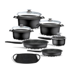 Batería de cocina Profesional de Titanio con Fondo de Piedra Completa 